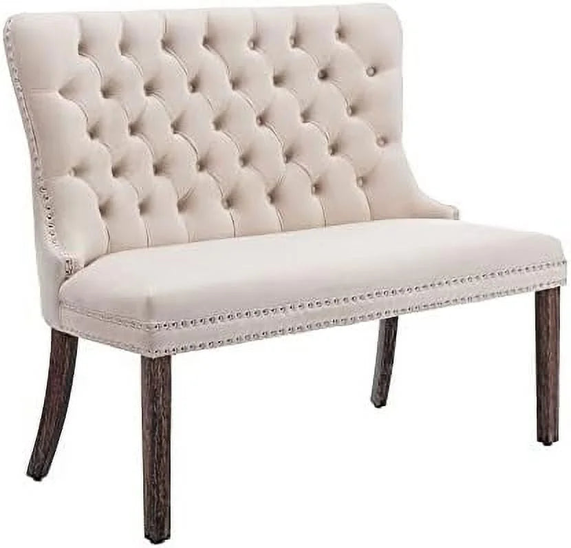 Velvet Tufted Back Dining Chairs with Gold Metal Legs S254