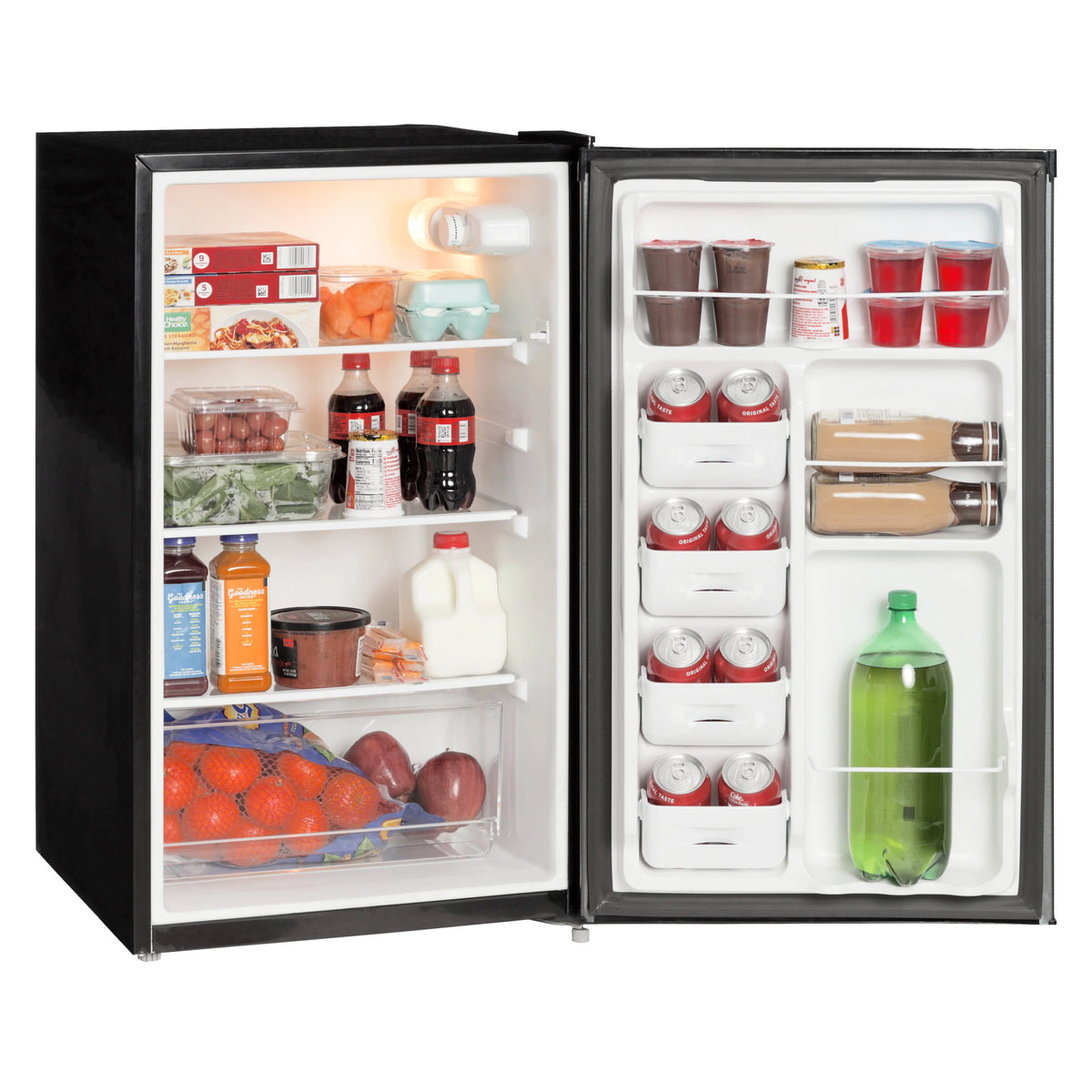 4.4 Cu ft Black Stainless Steel Look Mini Fridge R2183