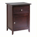Antique Walnut Nightstand with Drawer and Cabinet K266999