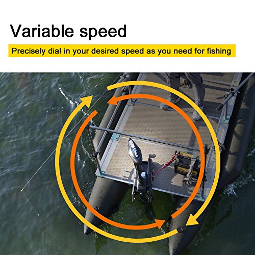 Black 12V 55LBS 48inch Bow Mount Trolling Motor with Remote Control L273