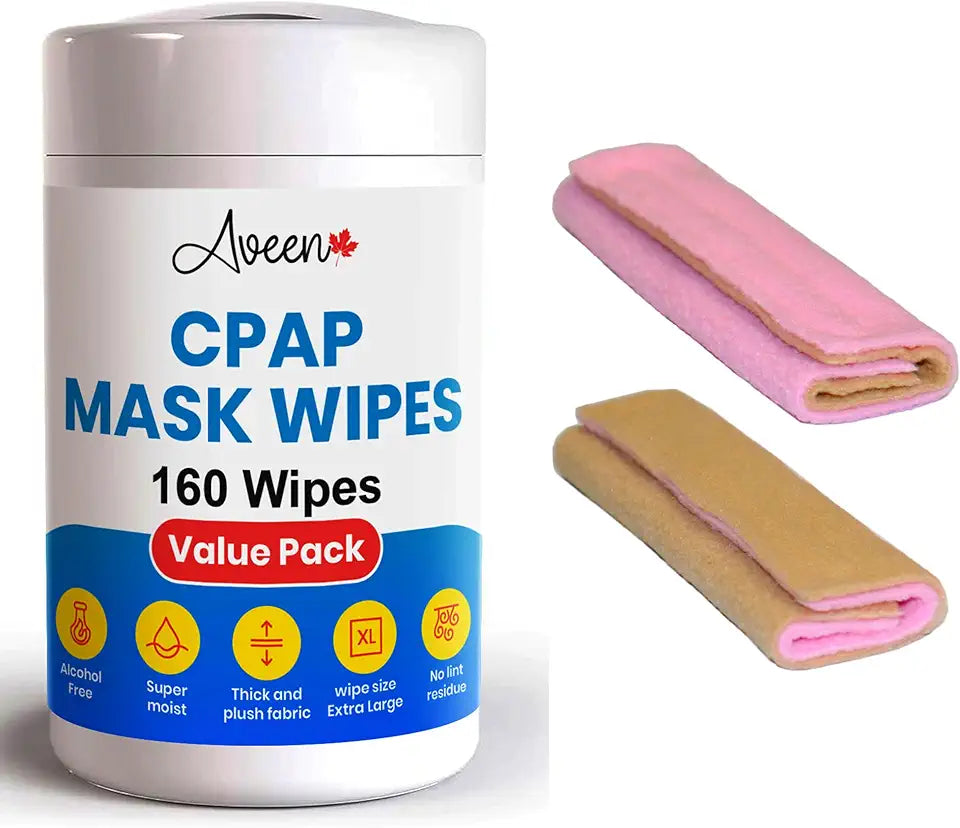 Unscented CPAP Mask Wipes with 2 Fleece Covers O7627