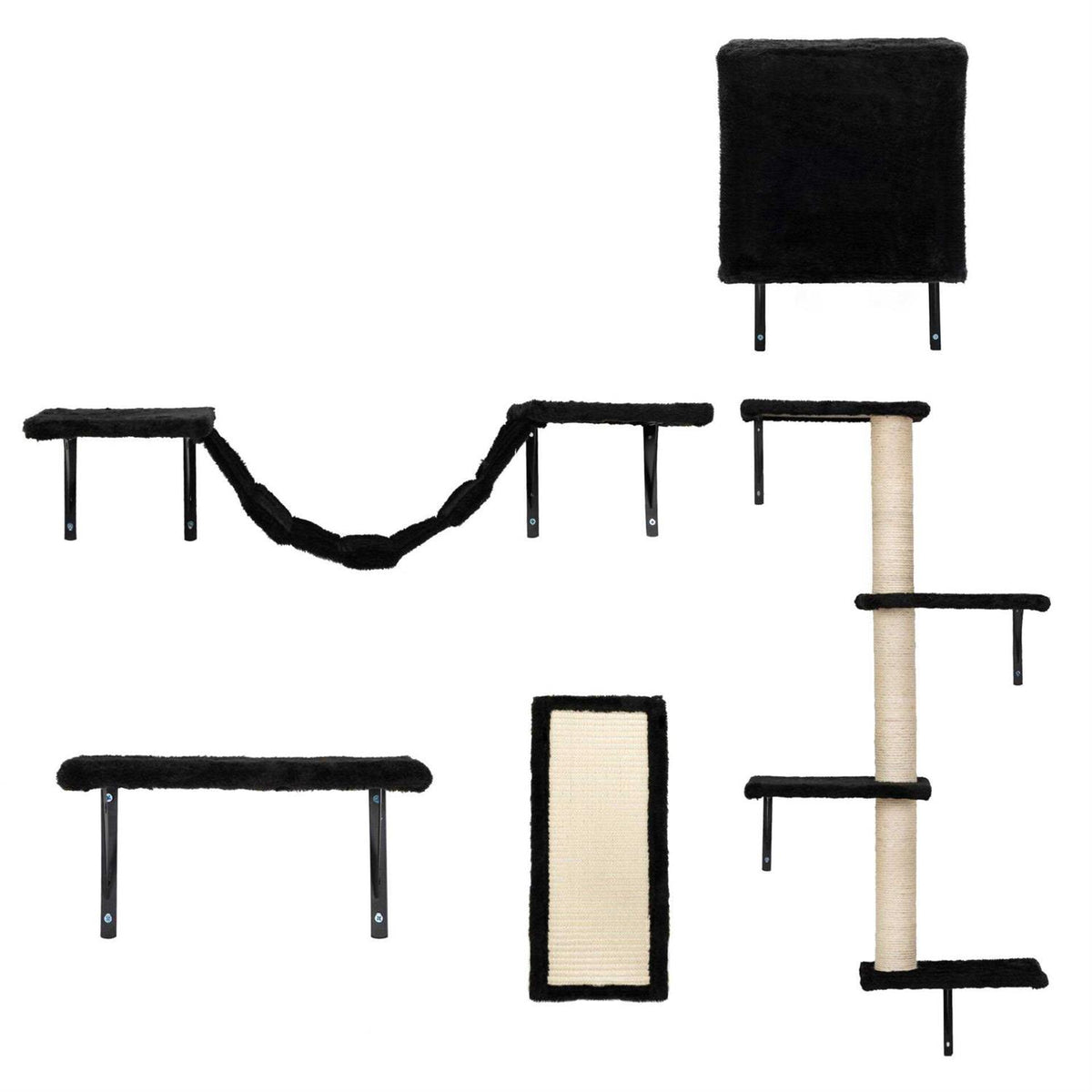 Wall Mounted Shelves Set Cat Tree U621686