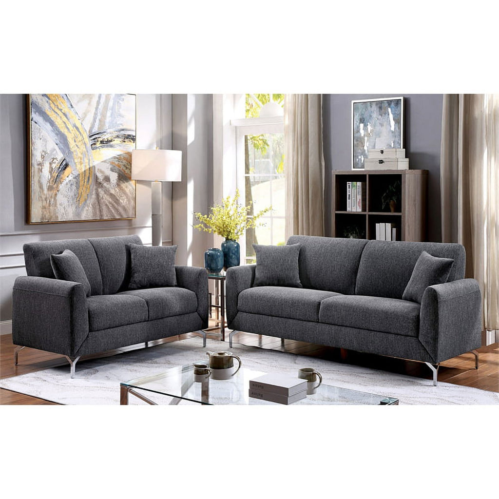 Gray Fabric 3-Piece Sofa Set K731