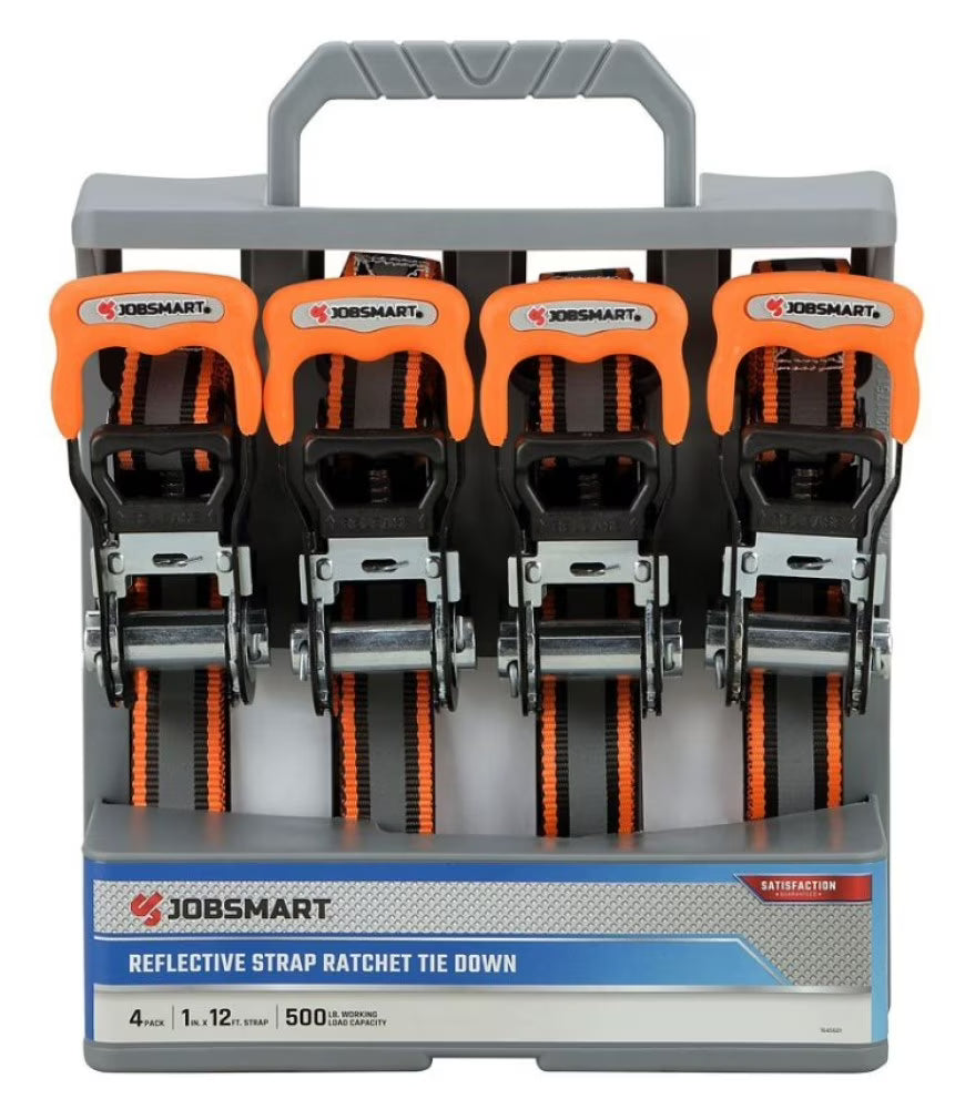 Reflective Ratchet Tie-Downs 4-Pack R659