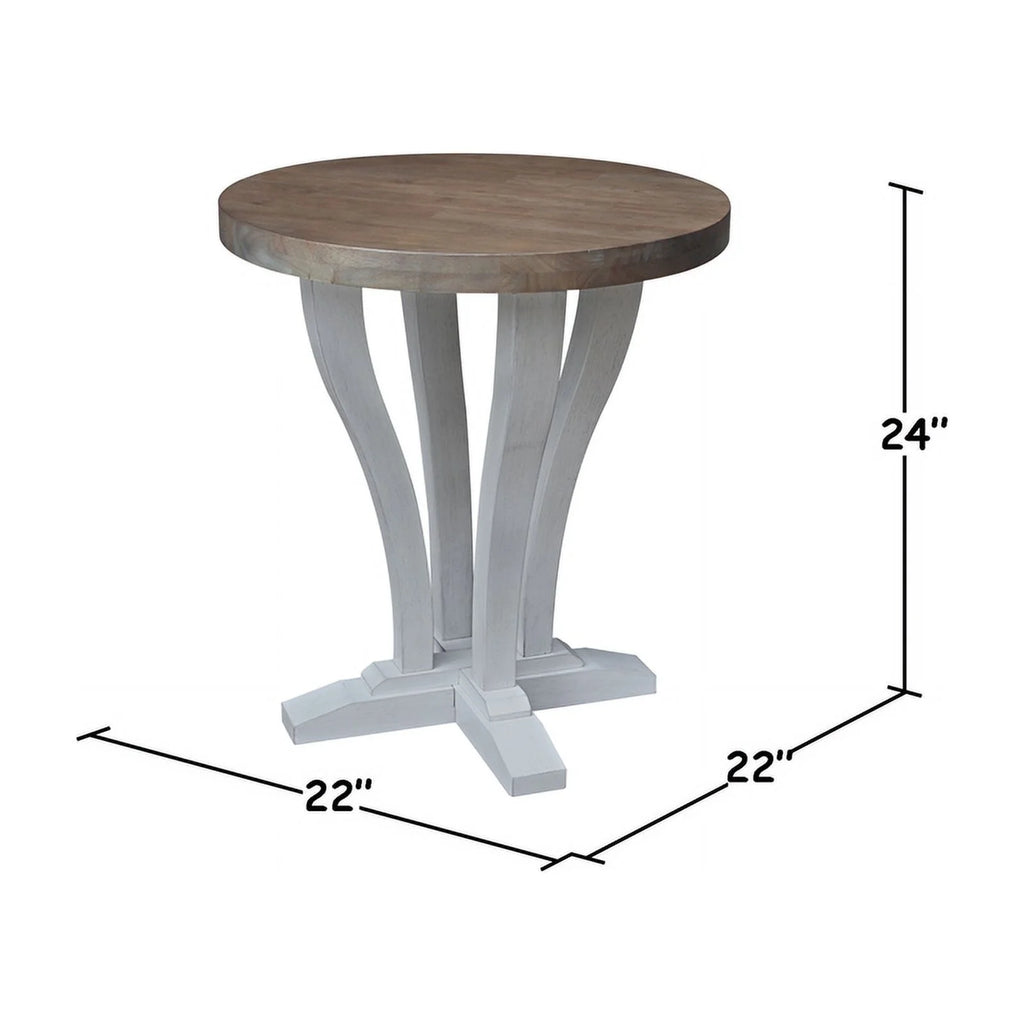 Solid Wood Round End Table C858109