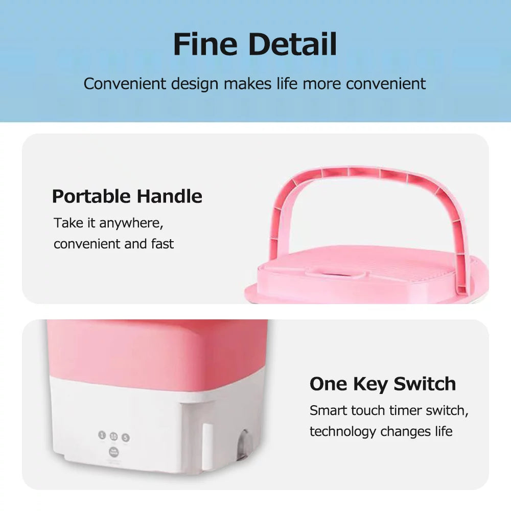 Portable Automatic Ultrasonic Mini Washing Machine D6598