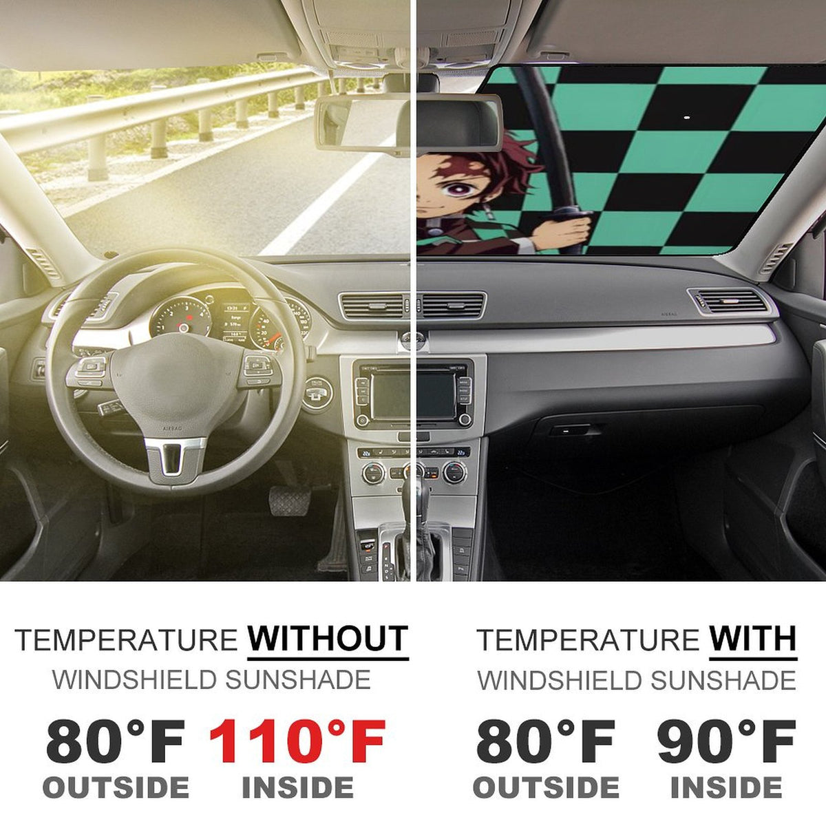 Foldable Reflective Car Windshield Sun Shade Cover I537255