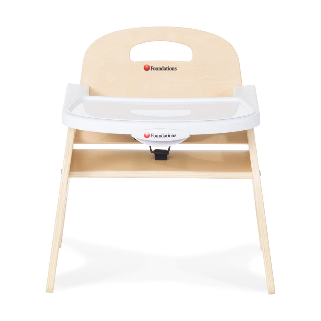 11" Low Wood Feeding Chairs with Dishwasher Safe Tray, 2 Pack D9272