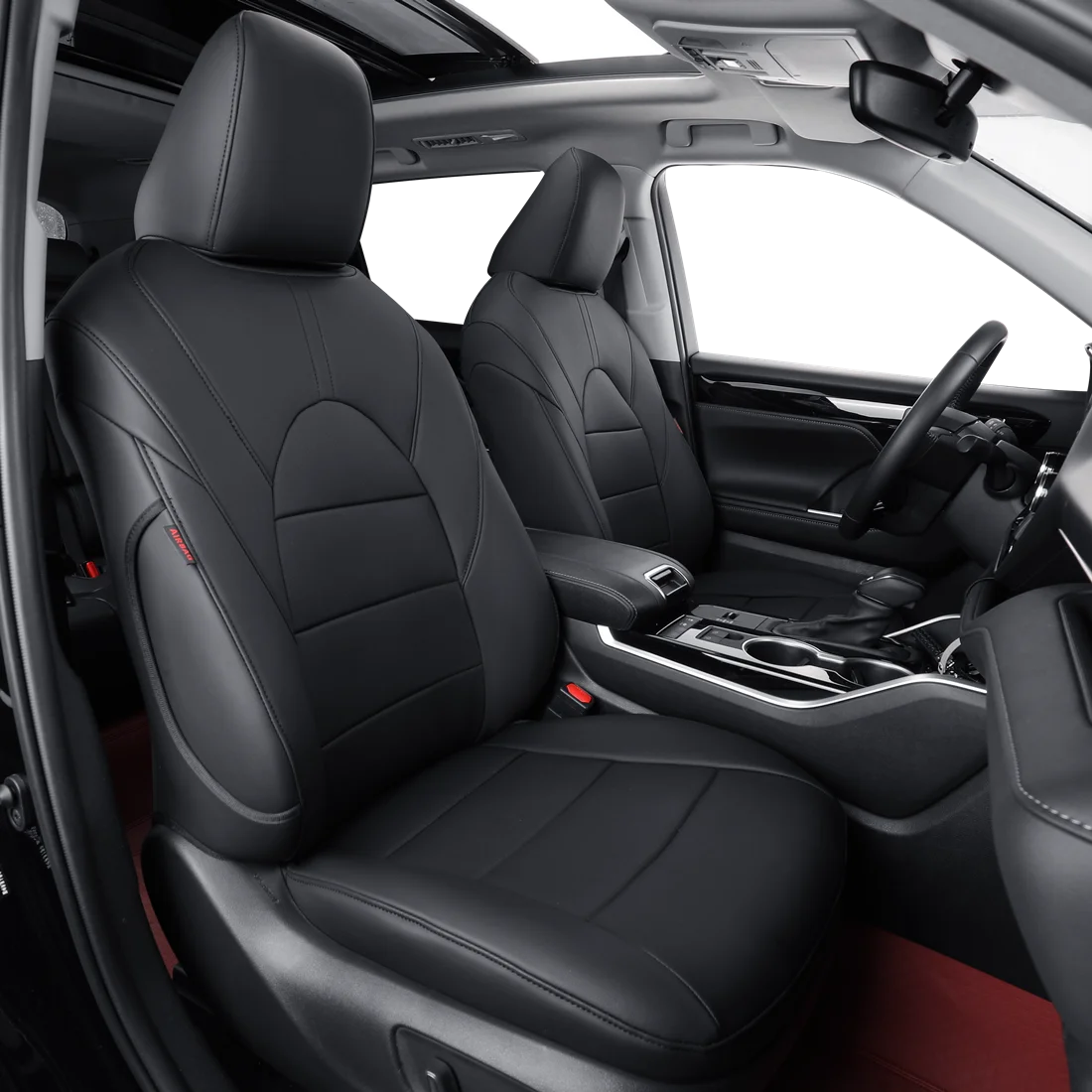 Custom Fit Car Seat Covers Leatherette Black Full Set F818