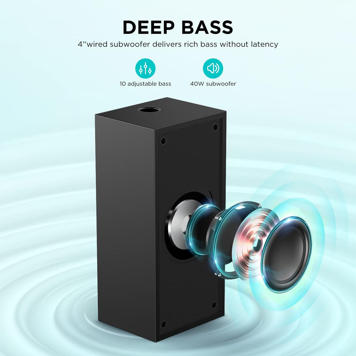 Black 2.1 Channel Sound Bar with Subwoofer L99390