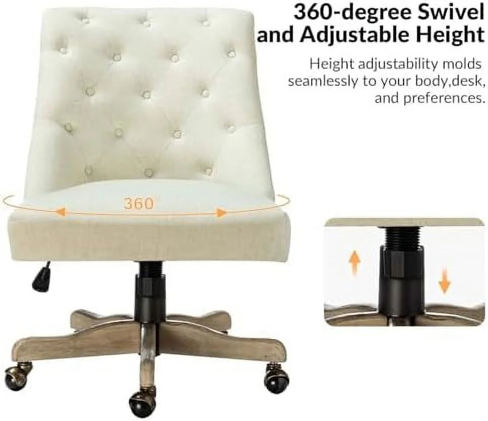 Teal Tufted Upholstered Office Chair A349