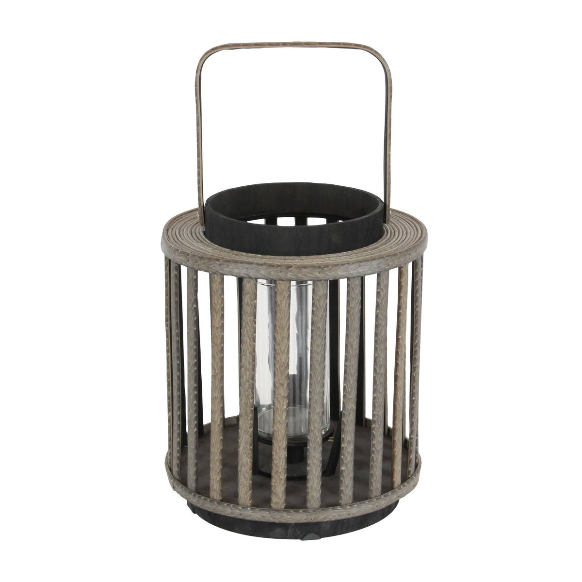 Wood Glass Lantern S2191