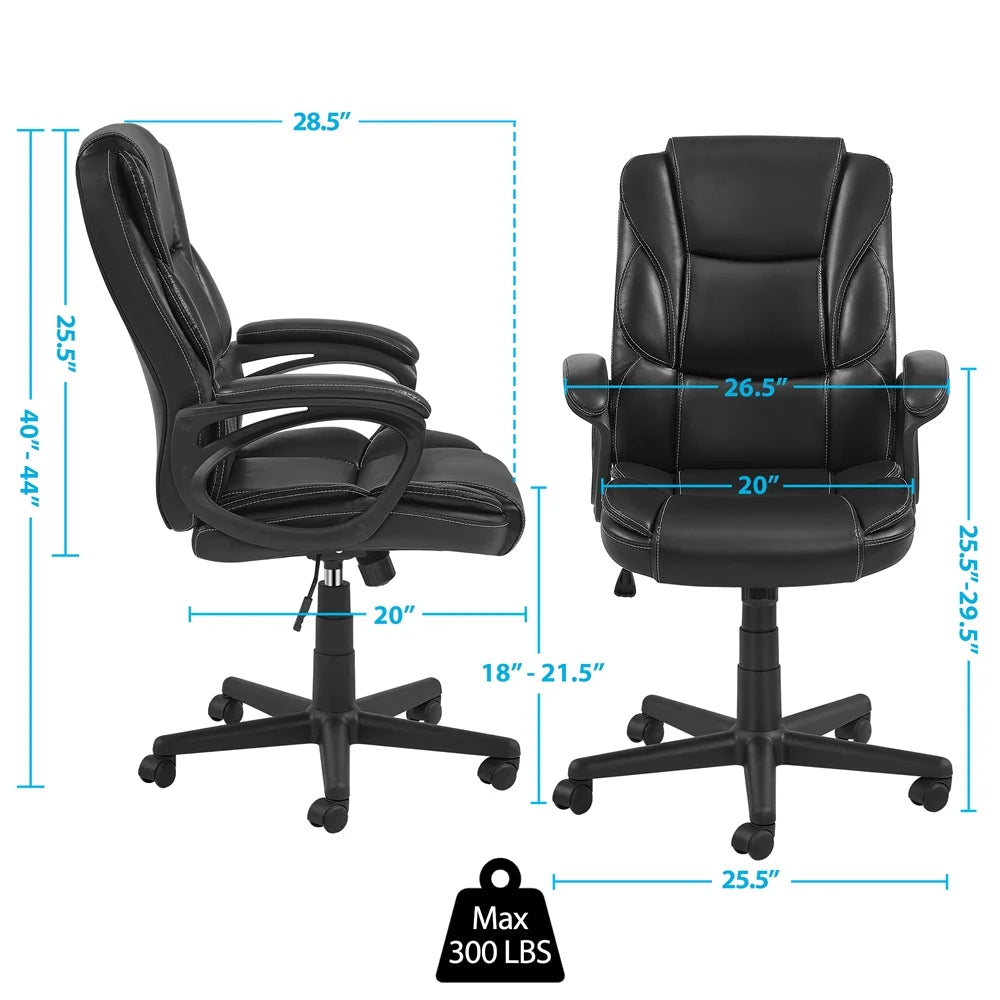 Black Adjustable High Back PU Leather Executive Chair D5142