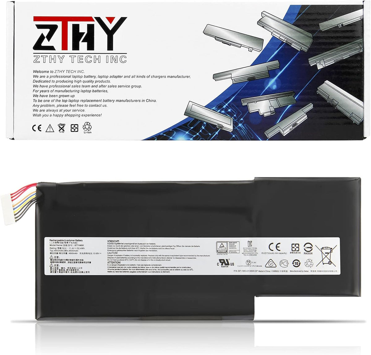 Laptop Battery 11.4V 52.4Wh 4500mAh 3Cell Pack of 2 S670