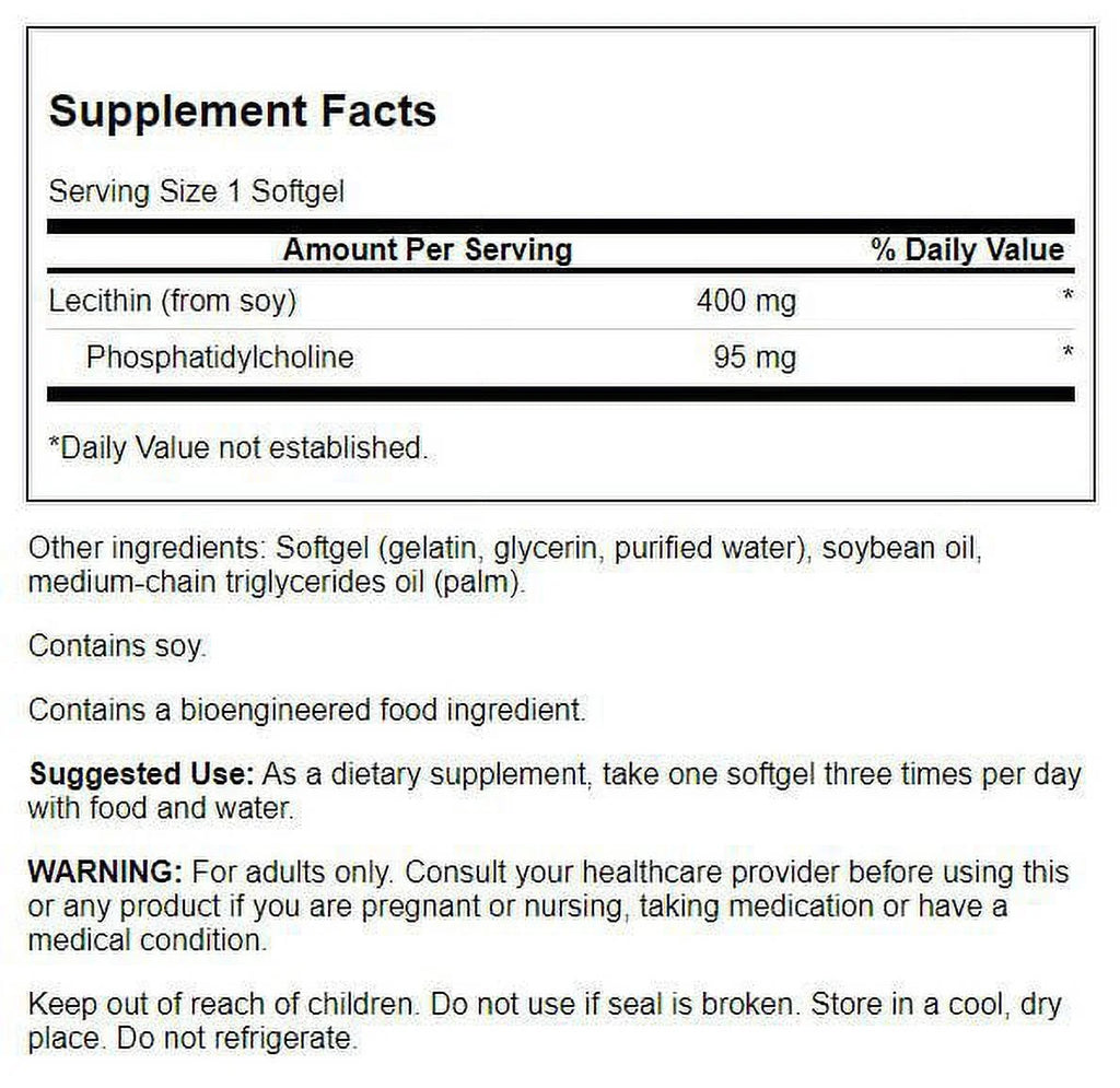 Lecithin with Phosphatidylcholine 300 Sgels 4 Pack Z393