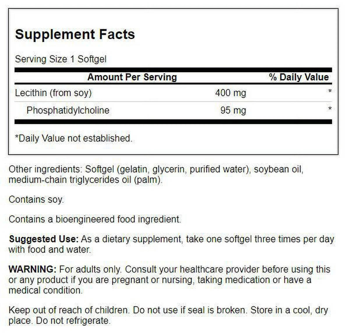 Lecithin with Phosphatidylcholine 300 Sgels 4 Pack Z393