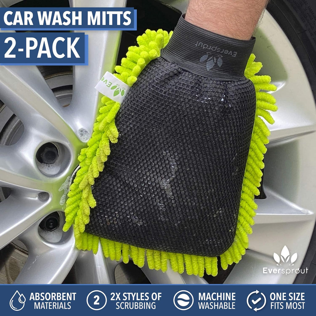 7-to-25 Foot Car Wash Kit with Extension Pole, Scrub Brush, Squeegee, Carwash Mitts, Microfiber Towels W160832