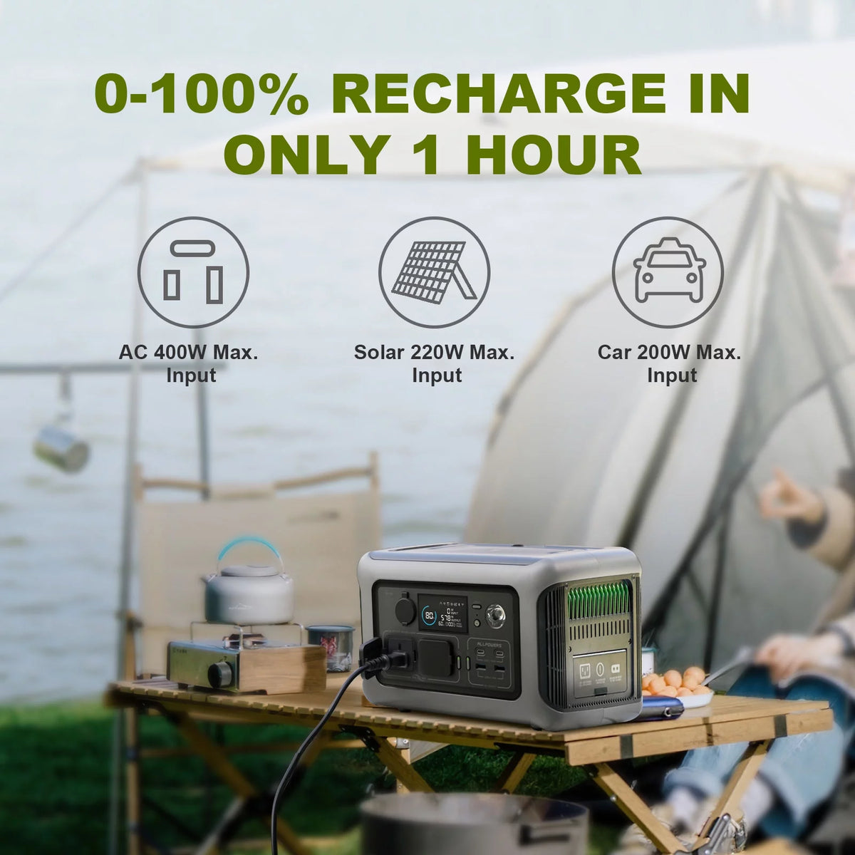 Portable Power Station 600W 299Wh LiFePO4 N419243