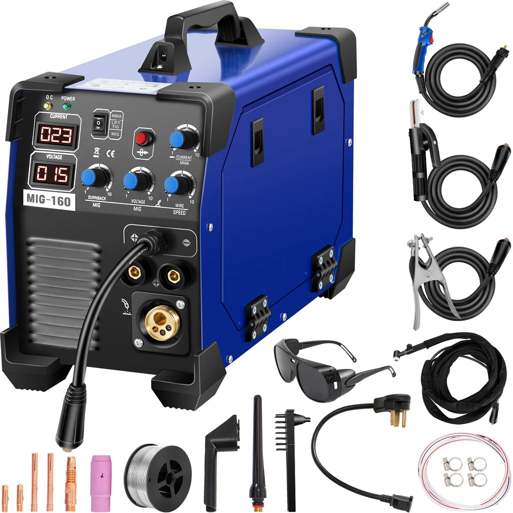160 Amp 3 in 1 MIG TIG Arc Welder 110V/220V DC Welding Machine S3051