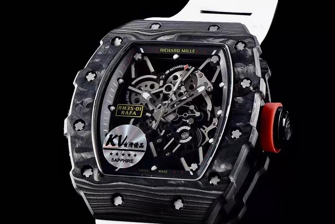Black Bezel Blue Dial White Rubber Strap Watch L60284