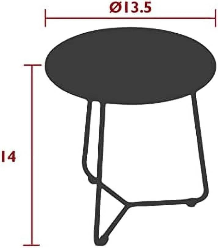 Modern Steel Side Table 13.5in V4031