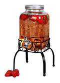 Glass Drink Dispenser Set of 2 1 Gallon with Stand K844230