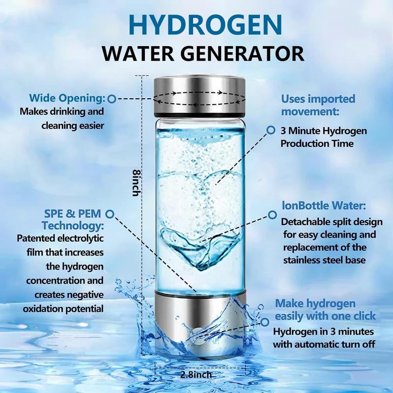 Rechargeable Hydrogen Water Generator with Gift Box E1669