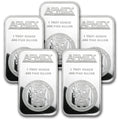 1 oz Silver Bar Lot of 5 C637