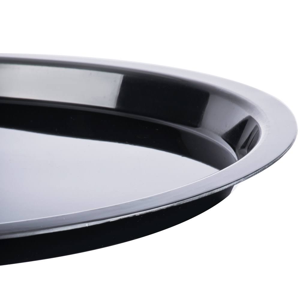 Black High Rim Plastic Catering Tray - 25/Case W416
