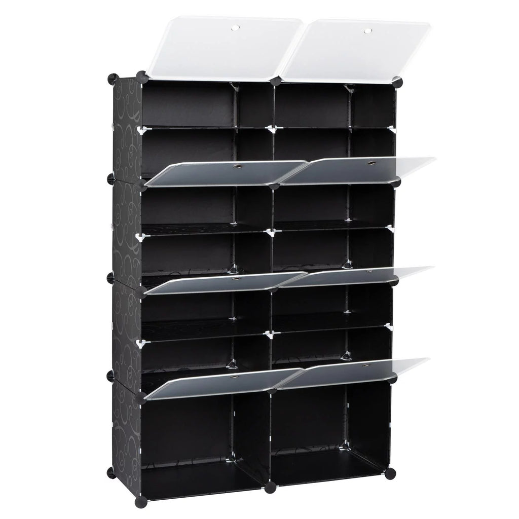 Portable Black Shoe Storage Organizer Tower Q79702