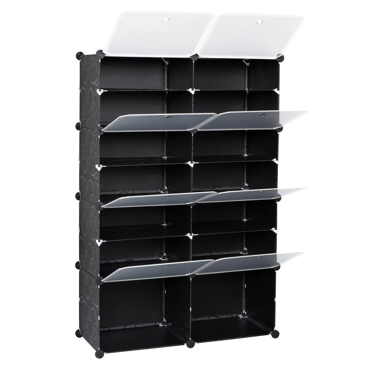 Portable Black Shoe Storage Organizer Tower Q79702