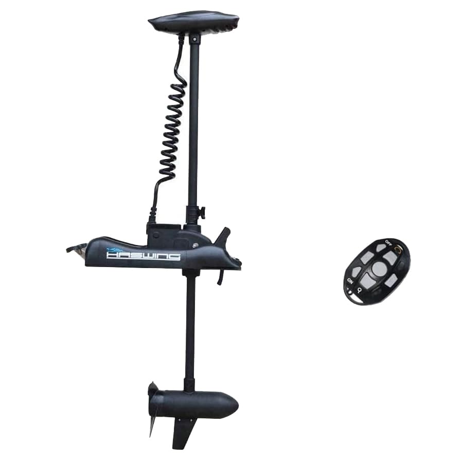 Black 12V 55LBS 48inch Bow Mount Trolling Motor with Remote Control L273