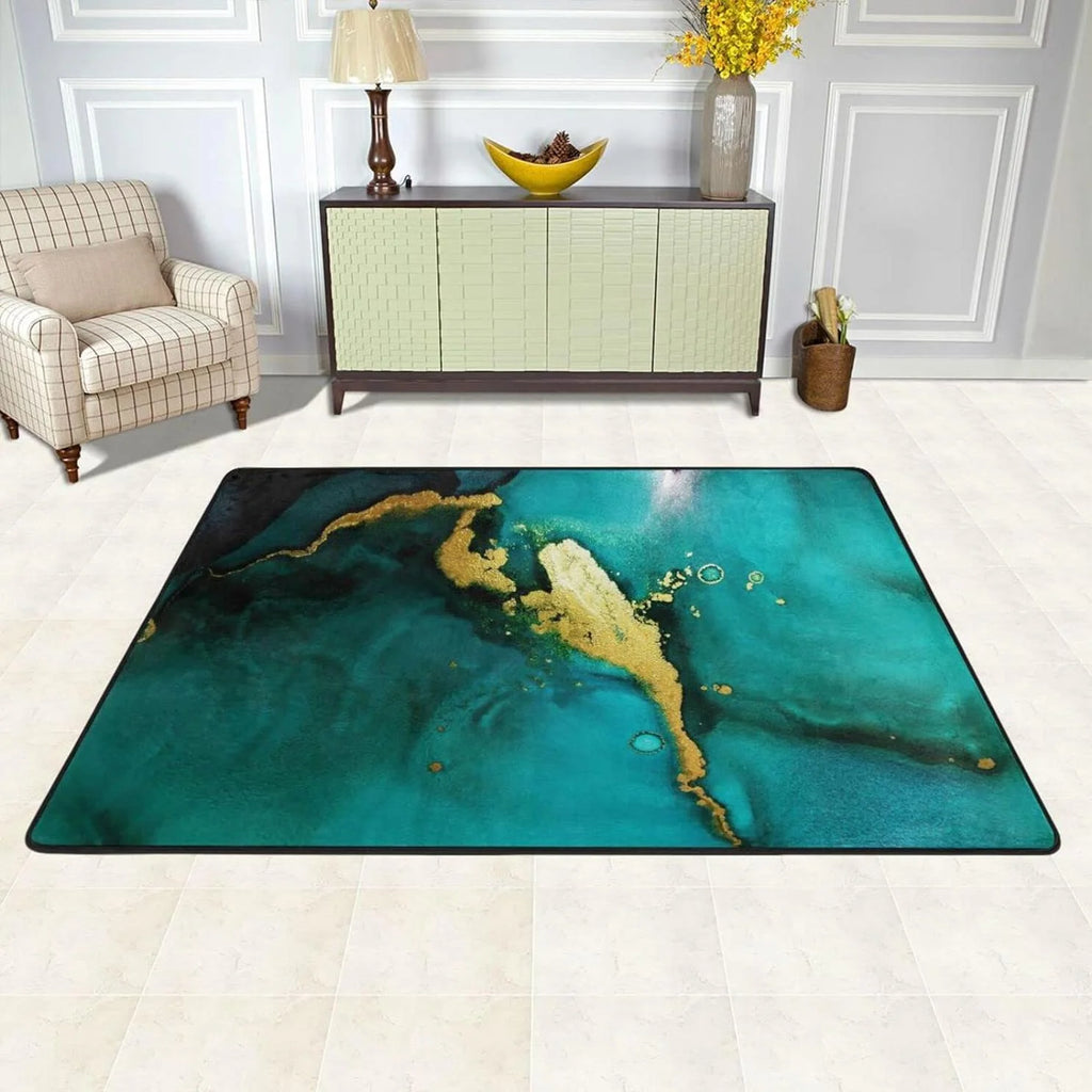 Green Marble Area Rug W534384