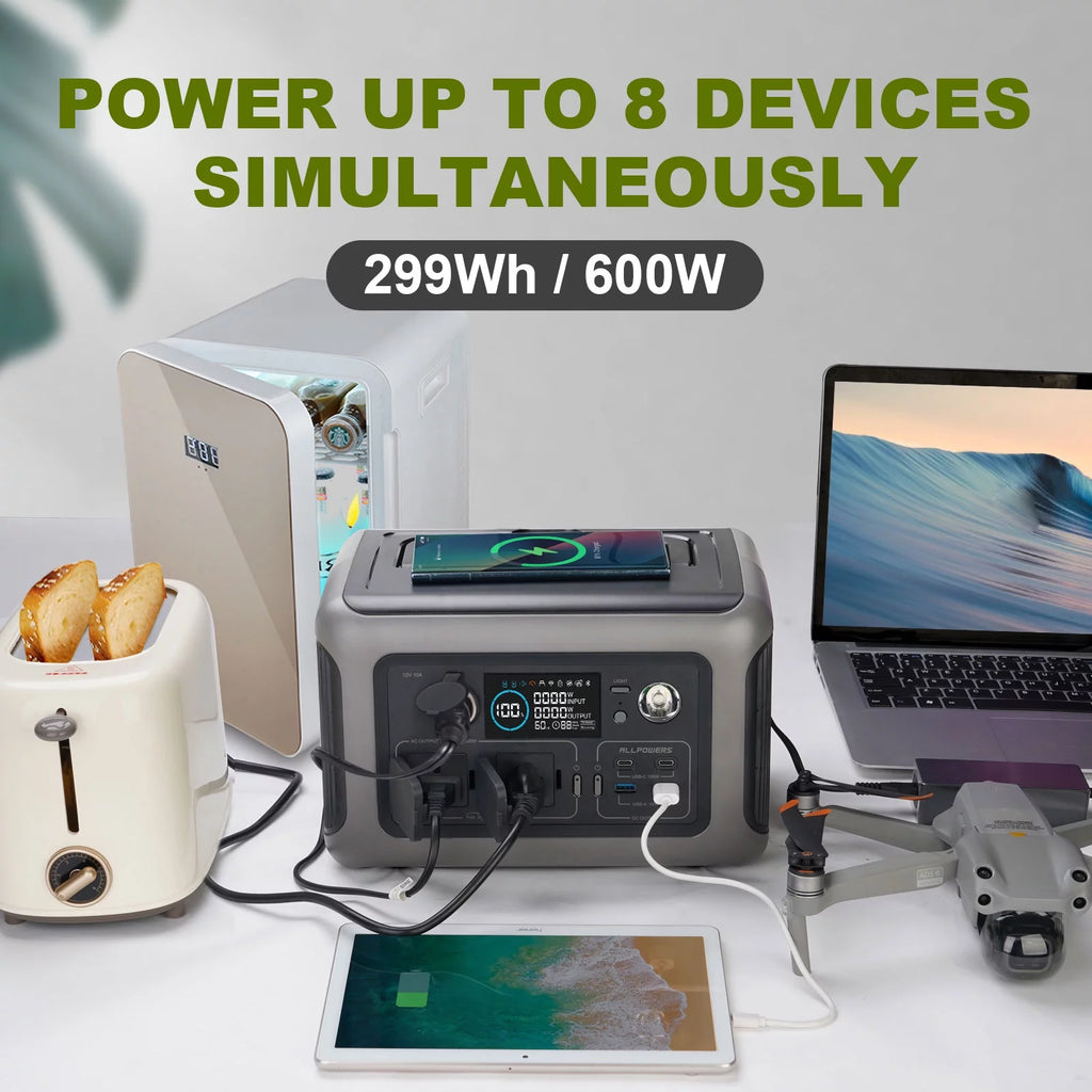Portable Power Station 600W 299Wh LiFePO4 N419243