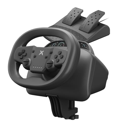 Wireless Racing Wheel with Pedal 270° Rotation Dual Vibration Bluetooth 5.0 A644