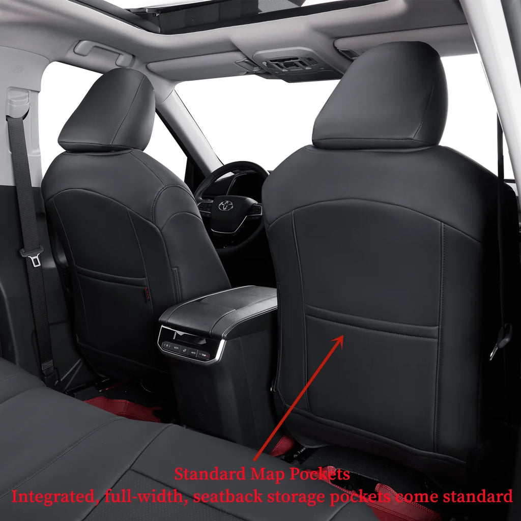 Custom Fit Car Seat Covers Leatherette Black Full Set F818