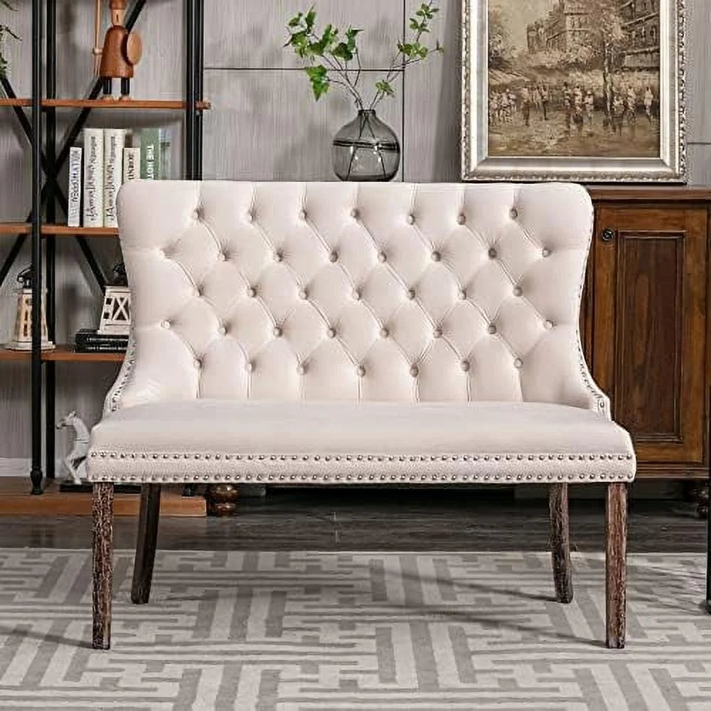 Velvet Tufted Back Dining Chairs with Gold Metal Legs S254