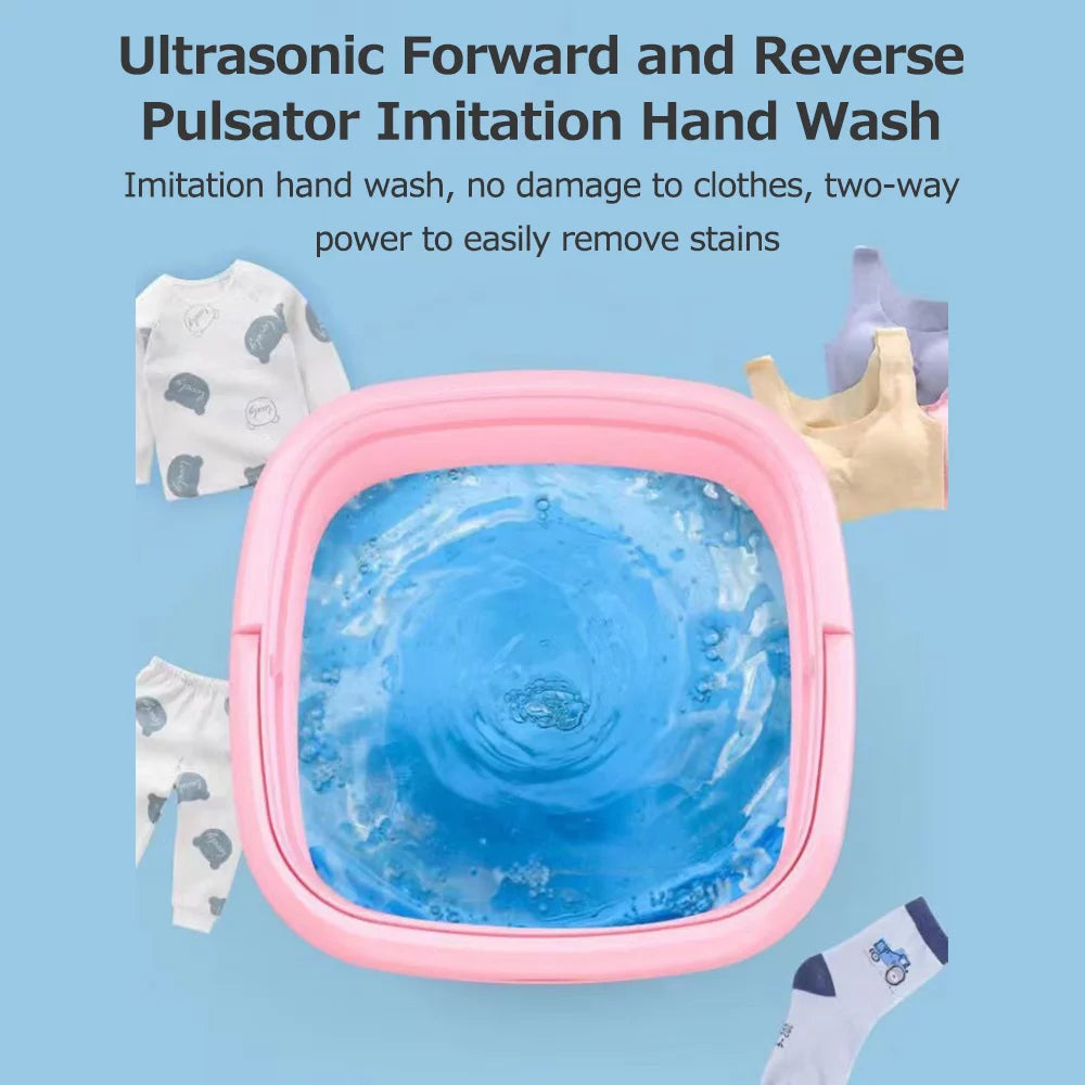 Portable Automatic Ultrasonic Mini Washing Machine D6598