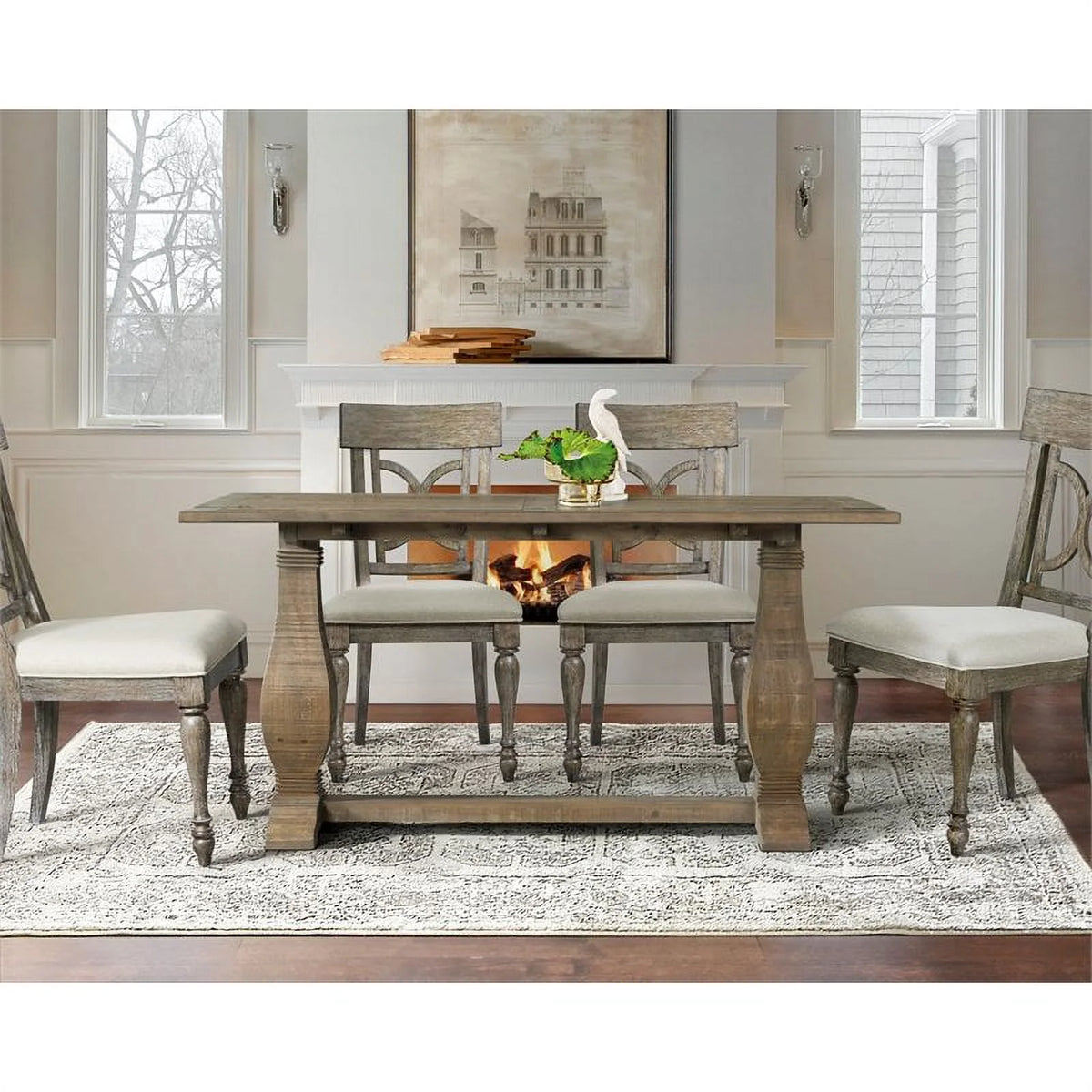 Reclaimed Natural Brown Solid Wood Flip Top Sofa Table L92336