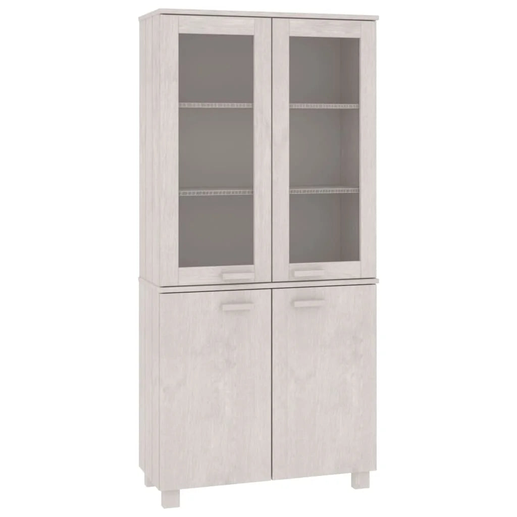 White Solid Wood Pine Highboard V17202