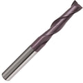 3/8x22 Carbide End Mill, Plain Shank, FIREX Coated M753571