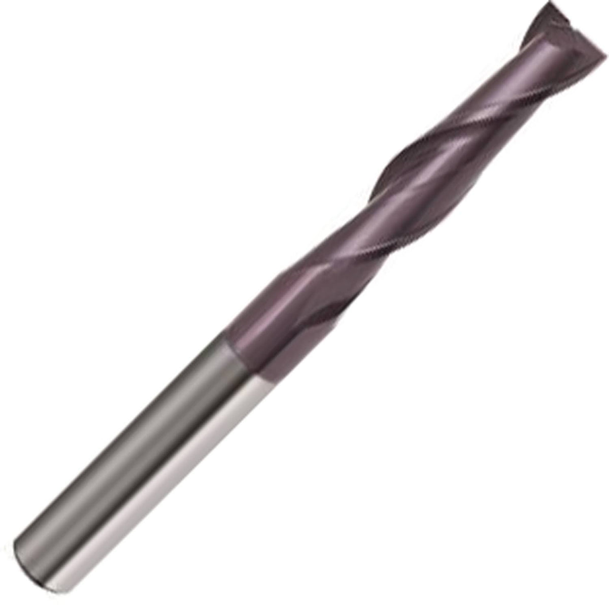 3/8x22 Carbide End Mill, Plain Shank, FIREX Coated M753571