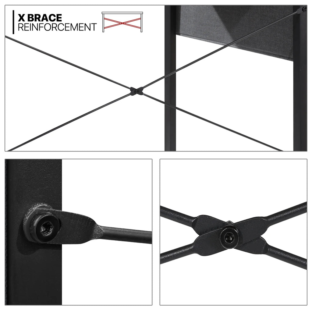 55" Black Computer Desk with Storage Bag M586980